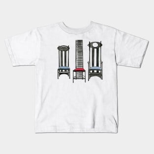 Argyle Chair- Hill House Chair And Argyle Carved Chair By Charles Rennie Mackintosh. Kids T-Shirt